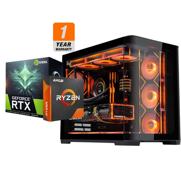 Cyber Tyrant Gaming PC - AMD Ryzen 7 9800X3D, ASUS PRIME RTX 5070 12GB OC Black, ANACOMDA 32GB DDR5-6000 Black (2x16GB), AGI AI828 1TB NVMe Gen4