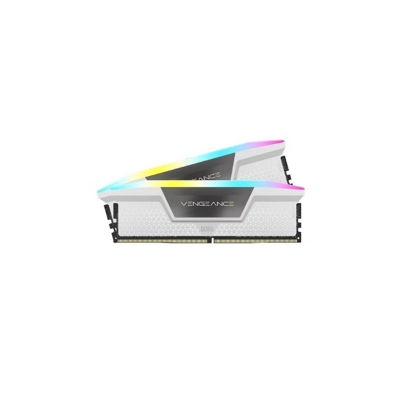 CORSAIR Vengeance RGB 32GB (2x16GB) DDR5 6200MHz CL36 Desktop Memory – White