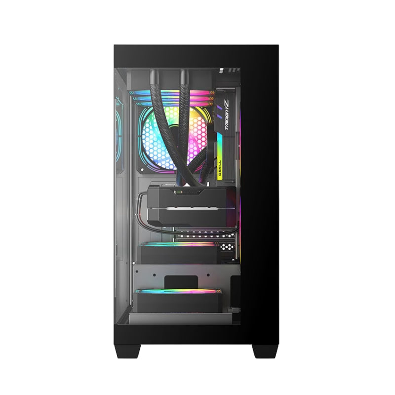 DARKFLASH AIGO C218M M-ATX PC Case (with no fans) - BLACK