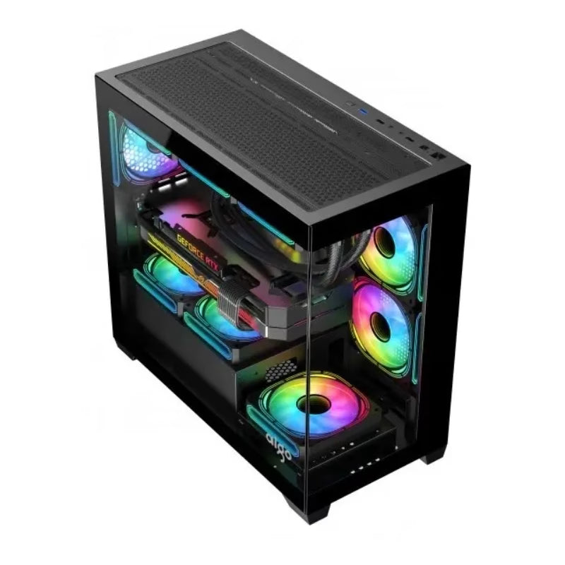 DARKFLASH AIGO C218M M-ATX PC Case (with no fans) - BLACK
