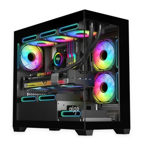 DARKFLASH AIGO C218M M-ATX PC Case (with no fans) - BLACK
