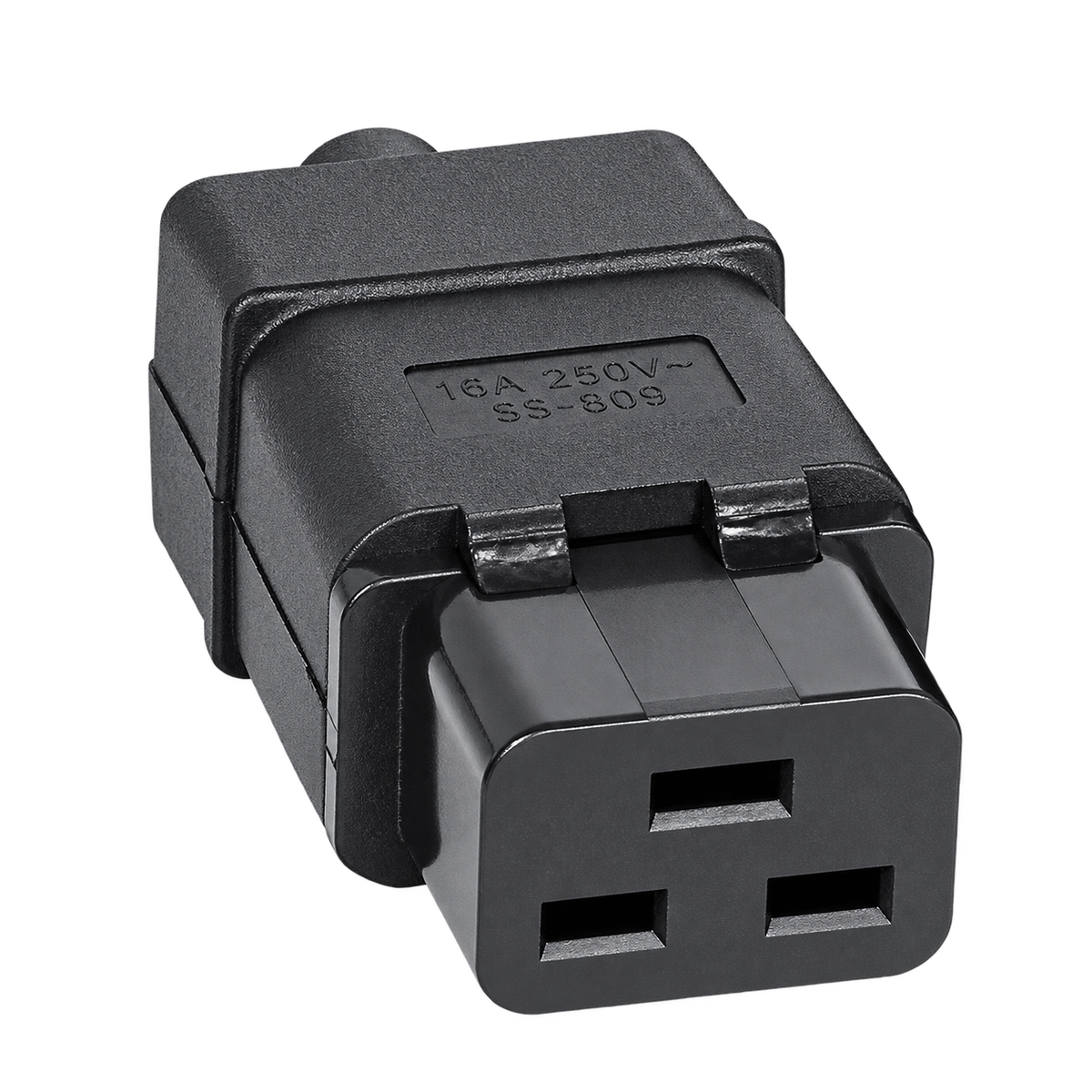 GETX SS-809 IEC C19 female connector, front view / موصل فيميل من الأمام