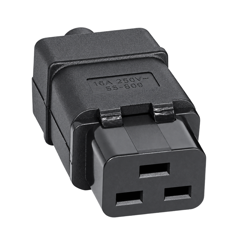 GETX SS-809 IEC C19 female connector, front view / موصل فيميل من الأمام