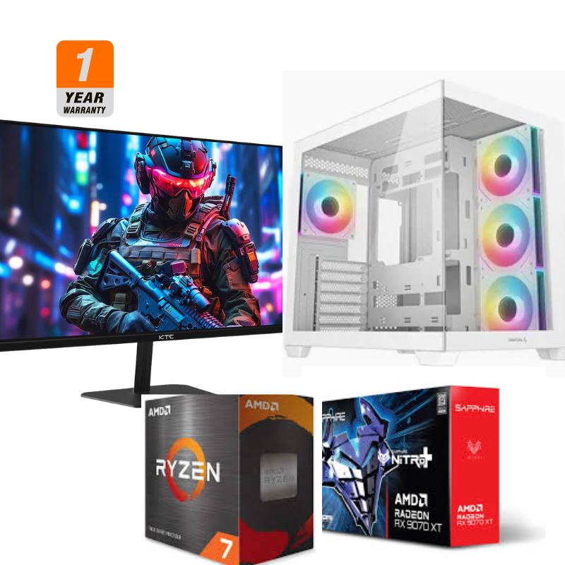 Genisis Gaming PC - AMD Ryzen 7 9700X AM5, Sapphire PULSE RX 9070XT 16GB, Anacomda 32GB DDR5 6000Mhz, AGI AI818 1TB NVMe M.2 2280 Gen4 SSD