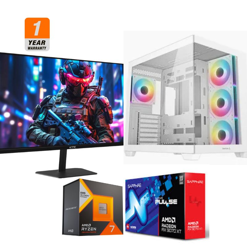 Osiris Gaming PC - AMD Ryzen 7 7800X3D, Sapphire PULSE RX 9070XT 16GB, Anacomda 32GB DDR5 6000Mhz, AGI AI818 1TB NVMe M.2 2280 Gen4 SSD