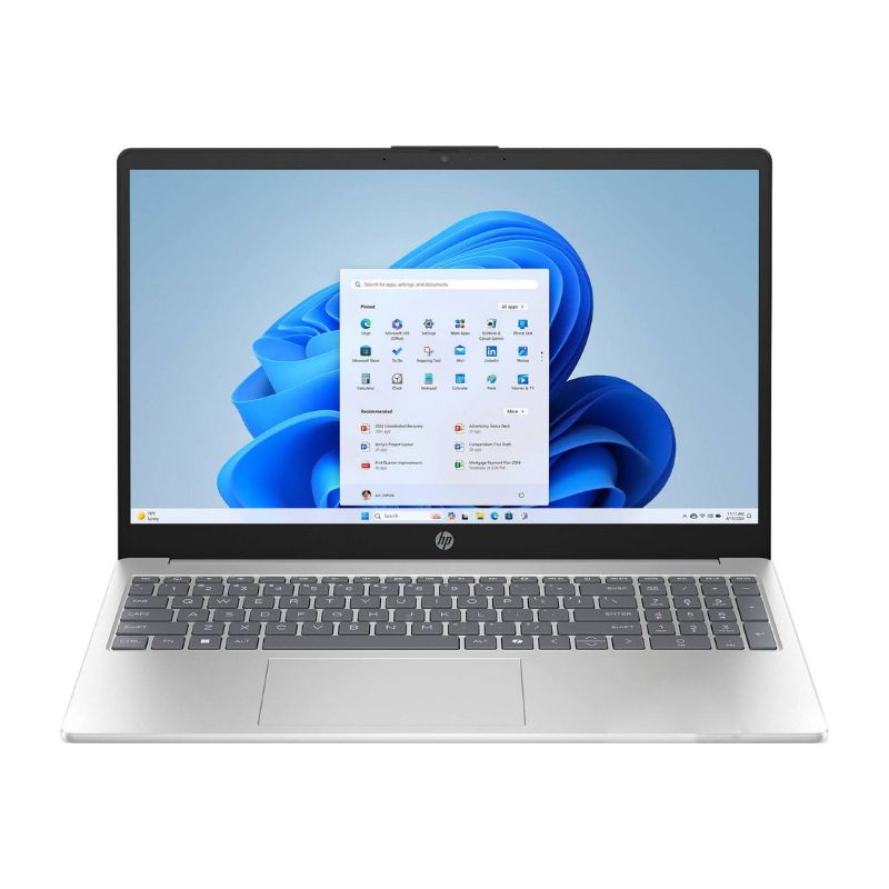 HP 15-FC0146DX Touchscreen Laptop - AMD Ryzen 5-7520U, 8GB RAM, 512GB SSD, 15.6" FHD, Windows 11, Natural Silver