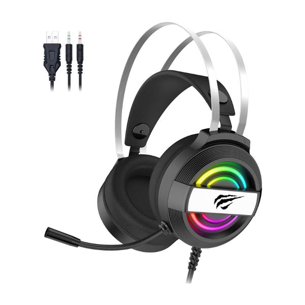 Havit H2026D RGB Wired, Surround Sound Gaming Headset with Mic - Black