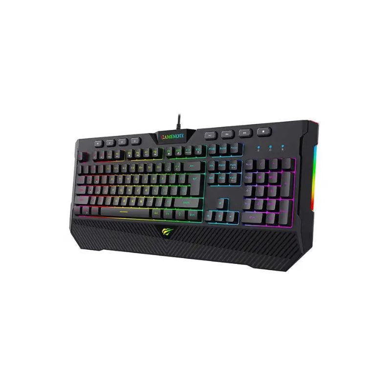 HAVIT HV-KB486 Semi Mechanical Gaming Keyboard, RGB Backlights - Black