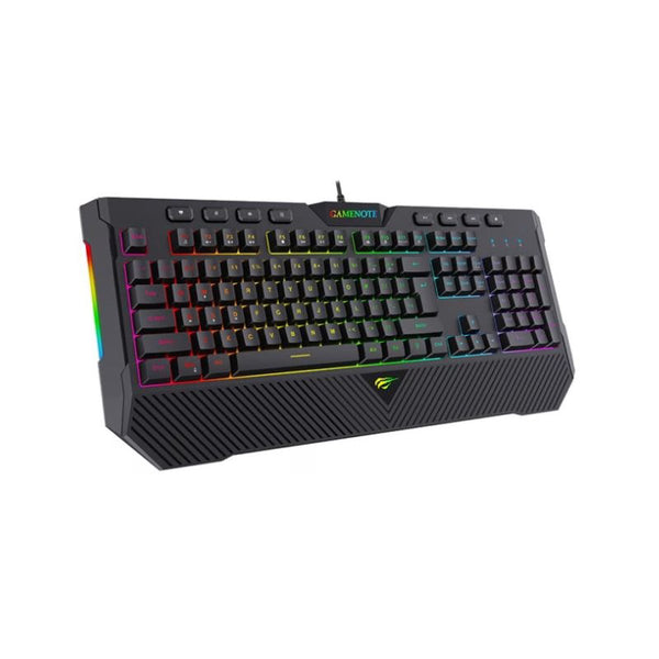 HAVIT HV-KB486 Semi Mechanical Gaming Keyboard, RGB Backlights - Black