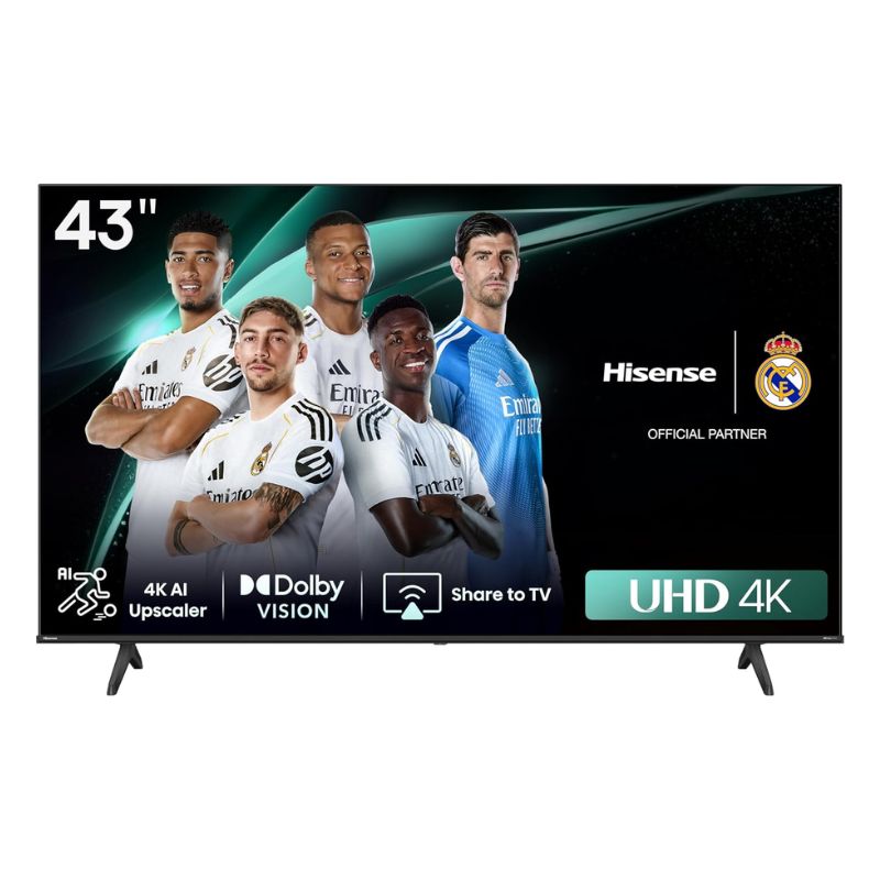 Hisense 43A61N 43" 4K UHD Smart TV with HDR – VIDAA OS– Black