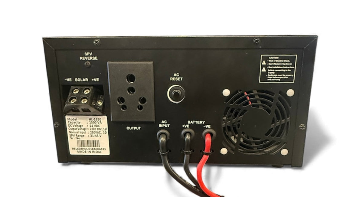 عاكس شمسي هيلياك 1500VA 24Vdc GeTX مع متحكم شحن PWM طراز PDU-1.5KVA
