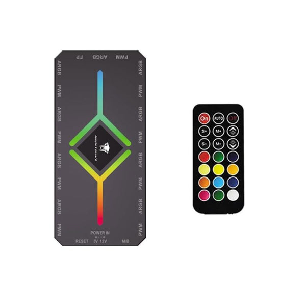 Jungle Leopard 9-in-1 ARGB Fan Hub Controller - Black