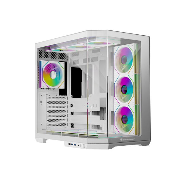 Jungle Leopard AS-01 Mid Tower ATX Gaming Case (Without Fans) – White