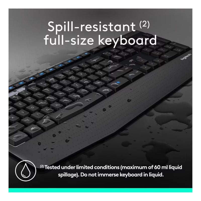 Logitech MK345 Wireless Combo Keyboard and Mouse – Black