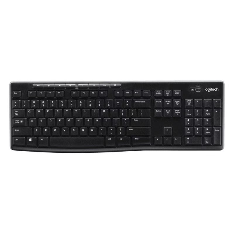 لوحة مفاتيح لاسلكية Logitech K270 - سوداء