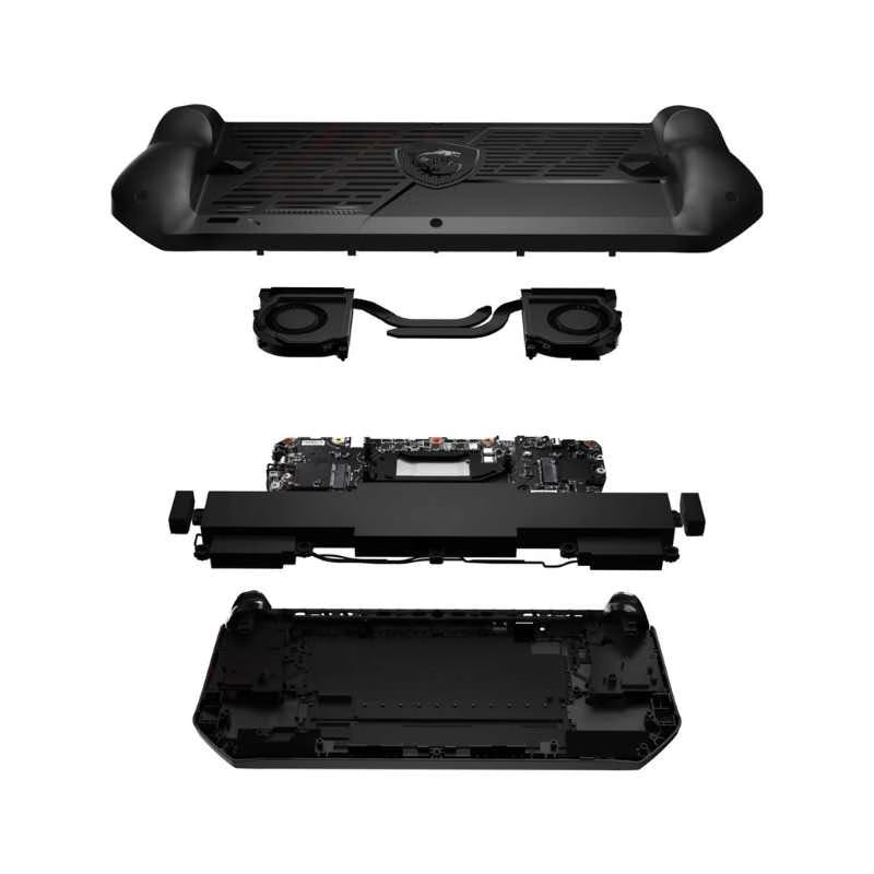 MSI CLAW Gaming Handheld - معالج Intel Ultra 7-155H وذاكرة وصول عشوائي (RAM) سعة 16 جيجابايت ومحرك أقراص صلبة (SSD) سعة 512 جيجابايت وشاشة FHD بحجم 7 بوصات وMicroSD وThunderbolt 4 ونظام التشغيل Windows 11 Home