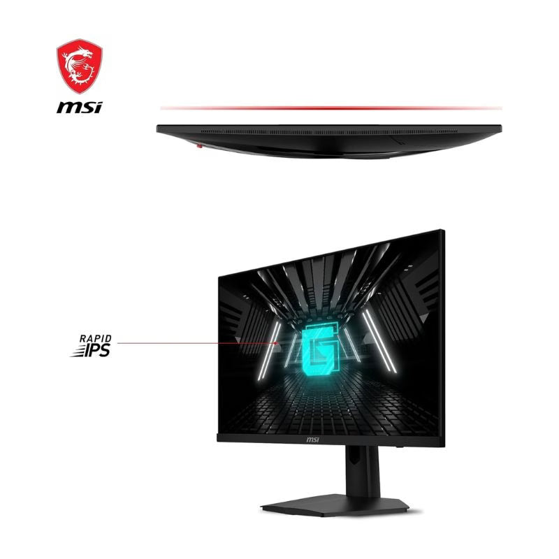 شاشة الألعاب MSI G244F Esports بحجم 23.8 بوصة، دقة FHD، ومعدل تحديث 180 هرتز، وزمن استجابة 1 مللي ثانية، وتقنية FreeSync من نوع IPS