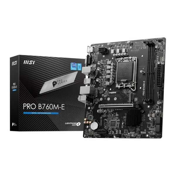 MSI PRO B760M-E DDR5 Motherboard - Intel LGA 1700, B760, mATX