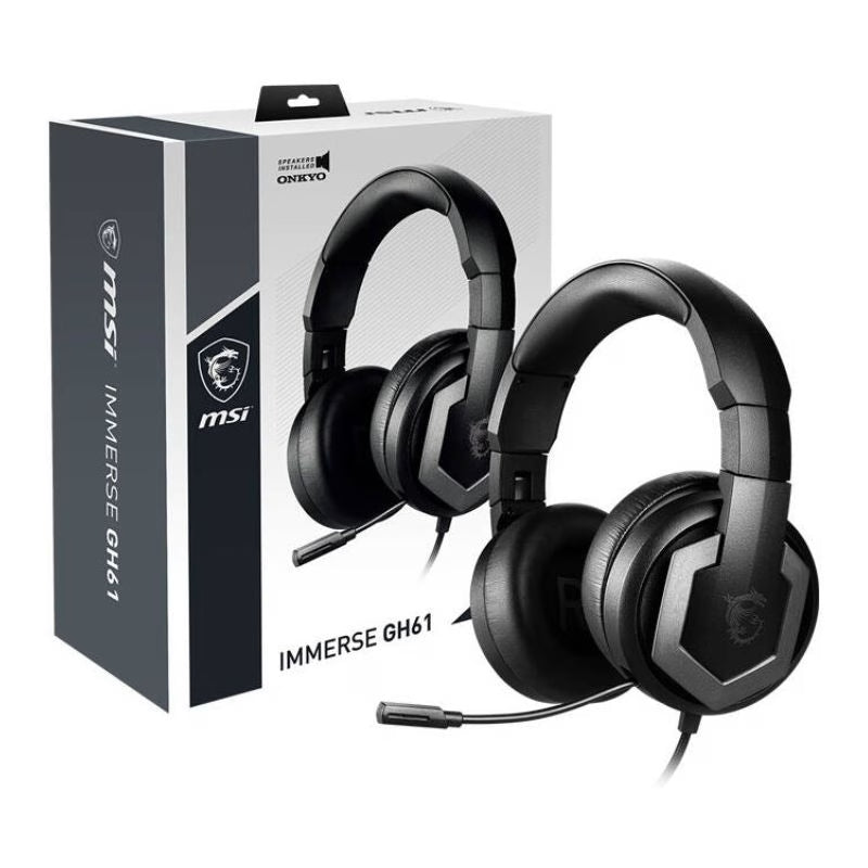 سماعة رأس الألعاب MSI Immerse GH61 USB - أسود