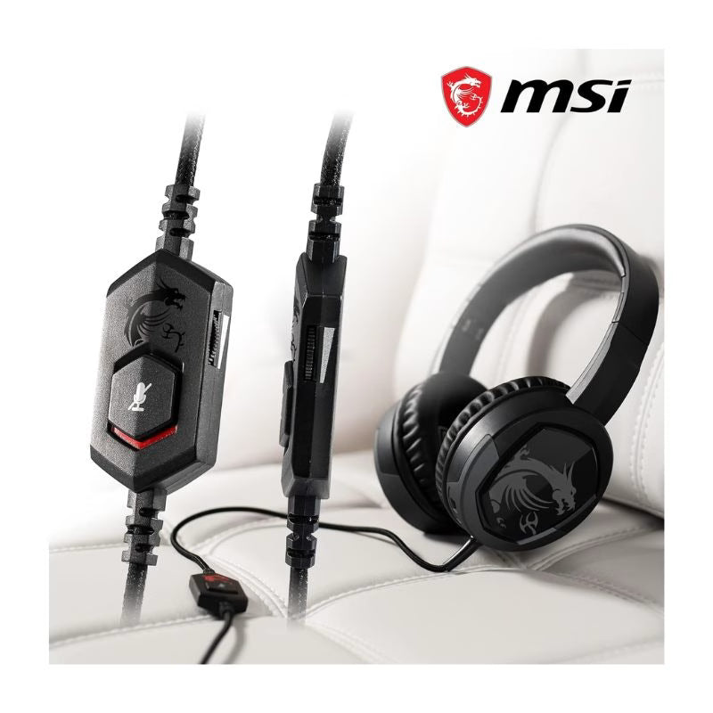 MSI IMMERSE GH30 V2 Wired Gaming Headset - Black