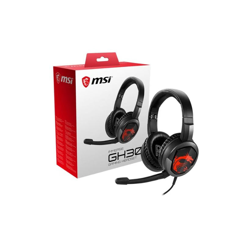 MSI IMMERSE GH30 V2 Wired Gaming Headset - Black