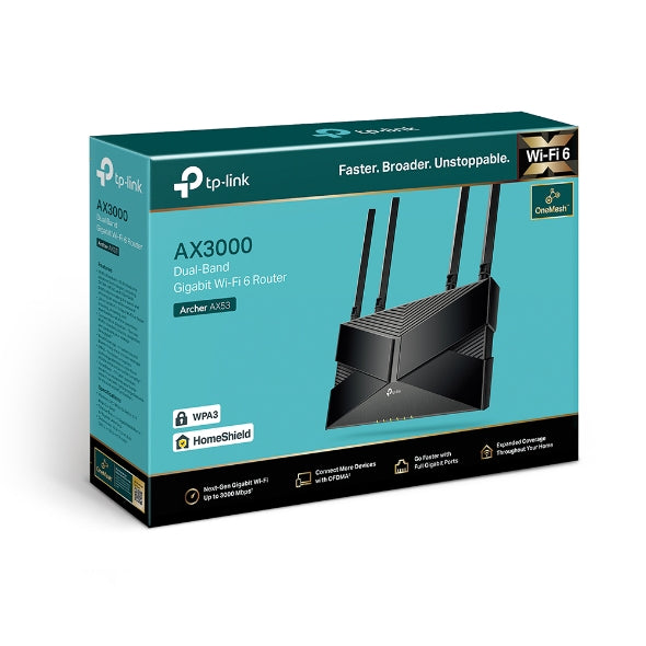 Archer AX53 AX3000 Dual Band Gigabit Wi-Fi 6 Router TP-Link