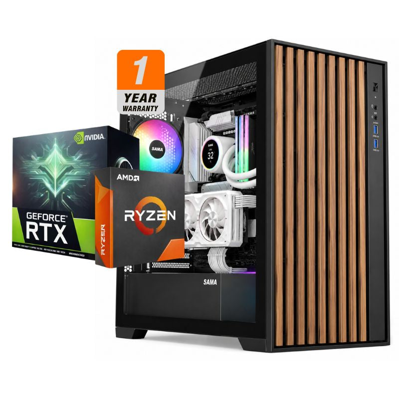 Black Construct Gaming PC - Intel Core i5-14400F, Palit RTX 5060 Ti Infinity 3 16GB, ANACOMDA 32GB DDR5-6000 Black (2x16GB), AGI AI828 1TB NVMe Gen4
