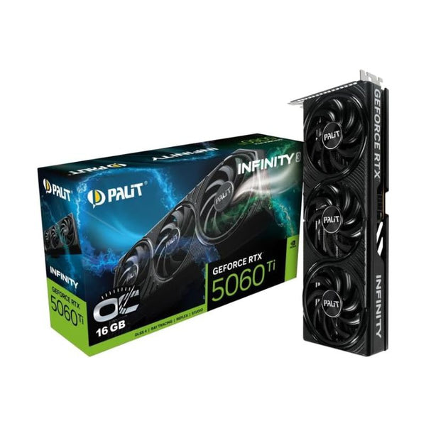 Palit GeForce RTX 5060 Ti Infinity 3 OC 16GB GDDR7 Graphics Card - Black