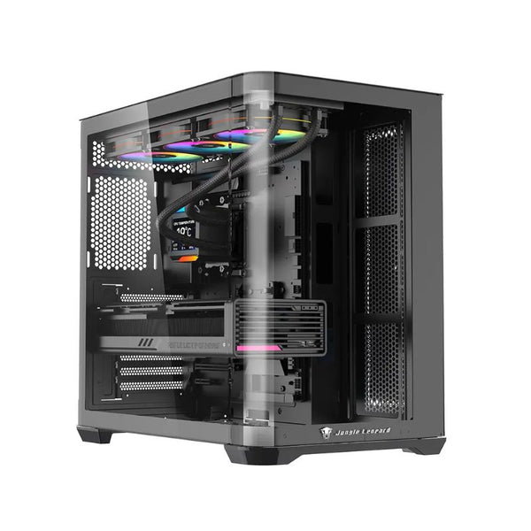 Jungle Leopard AC-01 Mid Tower ATX Gaming Case (Without Fans) – Black