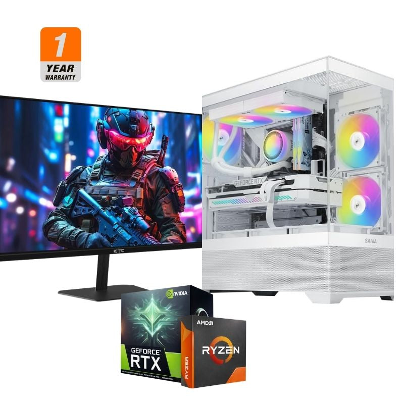 Redline Phantom Gaming PC - AMD Ryzen 7 7700, Sapphire PULSE RX 9070XT 16GB, Anacomda 32GB DDR5 6000Mhz, AGI AI818 1TB NVMe M.2 2280 Gen4 SSD