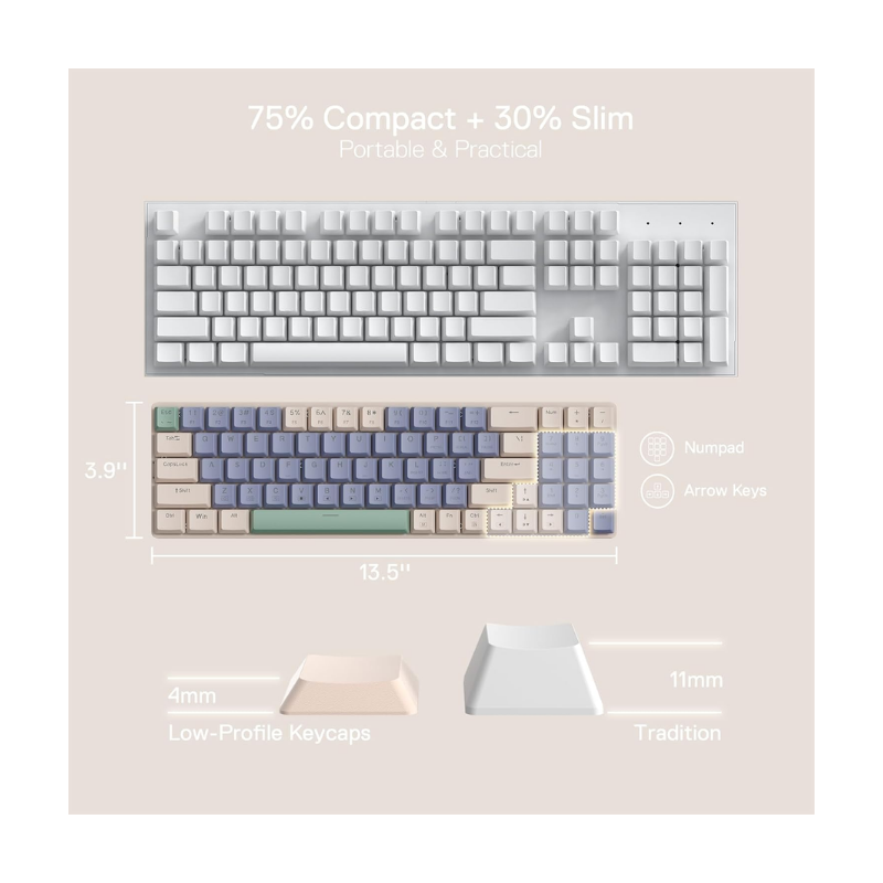 Redragon BS-8772CB Mechanical Keyboard + Mouse Combo Wireless