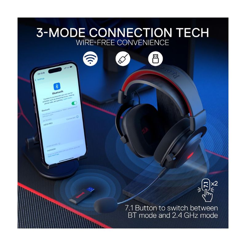 Redragon H510 PRO ZEUS X Wireless Gaming Headset