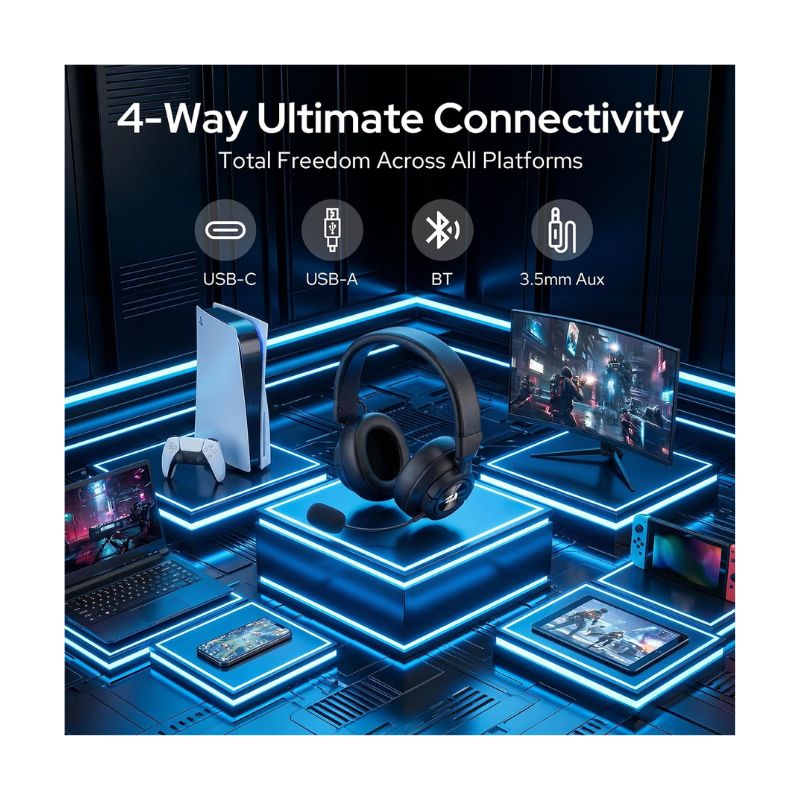Redragon H889 SPECTRA PRO – Black Wireless Gaming Headset