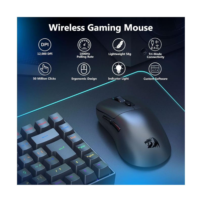 Redragon JABNS M818 Tri-Mode Wireless Gaming Mouse