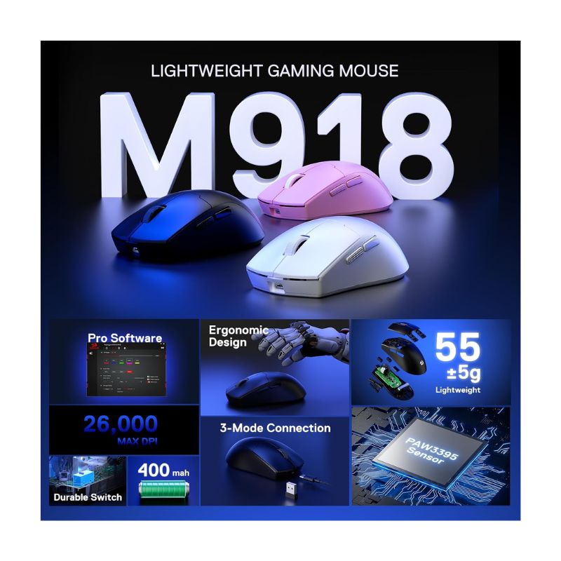 Redragon K1NG M918 Wireless Gaming Mouse