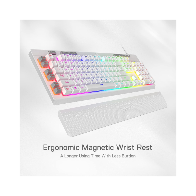 Redragon K512 SHIVA RGB – White Wired Membrane Gaming Keyboard