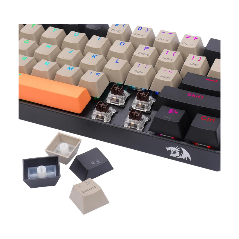Redragon K530RGB-PRO Draconic – Orange/Gray/Black Wireless Mechanical Gaming Keyboard (Bluetooth)
