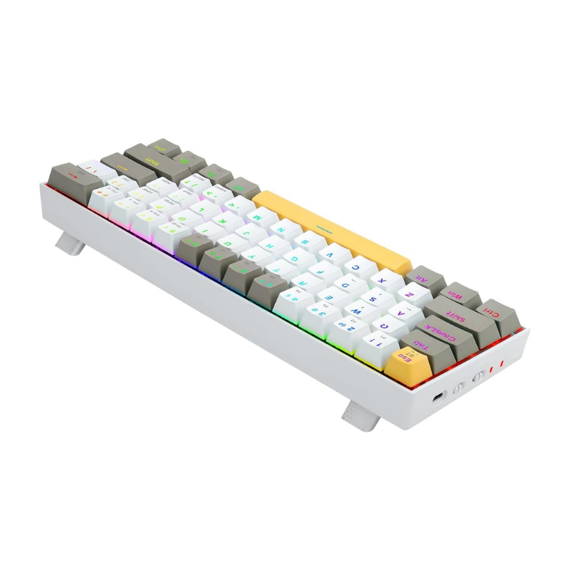 Redragon K530RGB-PRO Draconic – YellowWhiteGray Wireless Gaming Keyboard