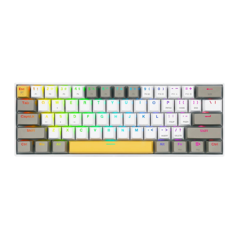 Redragon K530RGB-PRO Draconic – YellowWhiteGray Wireless Gaming Keyboard