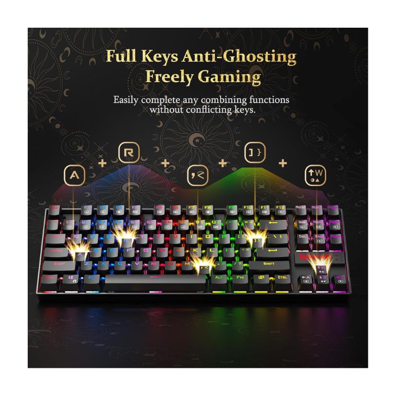 Redragon K552 RGB Arabic – Black Wired Mechanical Gaming Keyboard