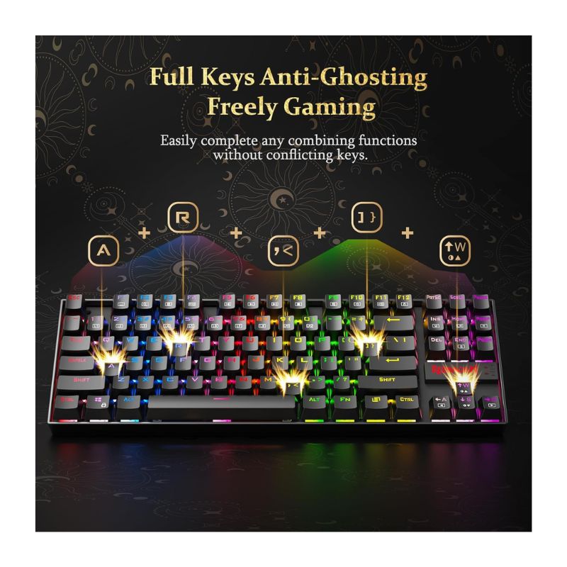 Redragon K552 RGB Arabic – Black Wired Mechanical Gaming Keyboard