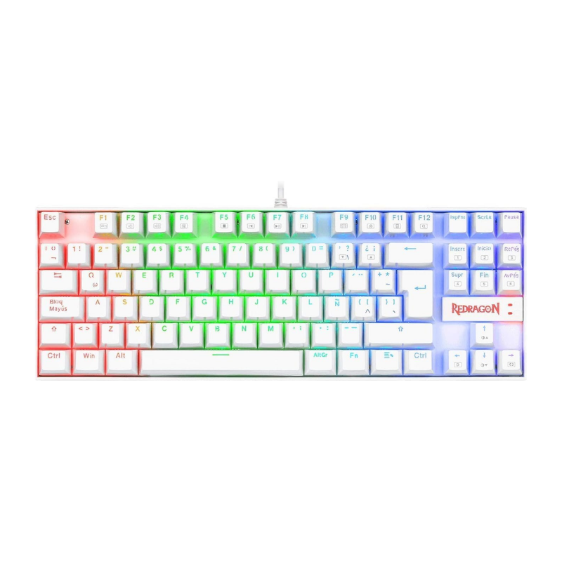 Redragon K552W RGB Arabic – White Wired Mechanical Gaming Keyboard