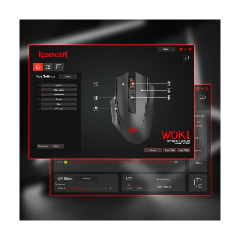 Redragon M994 WOKI Wireless Gaming Mouse