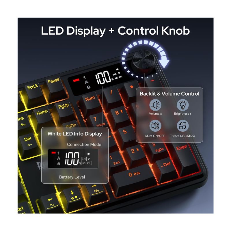 Redragon VOLCANO K526-WL Wireless Membrane Gaming Keyboard (Bluetooth)