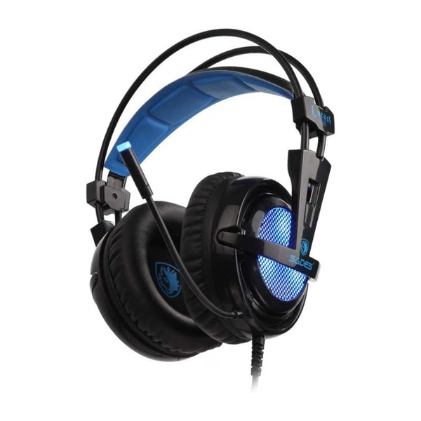 Sades Locust Plus SA-904, RGB Gaming Headset, USB Wired - Black/Blue