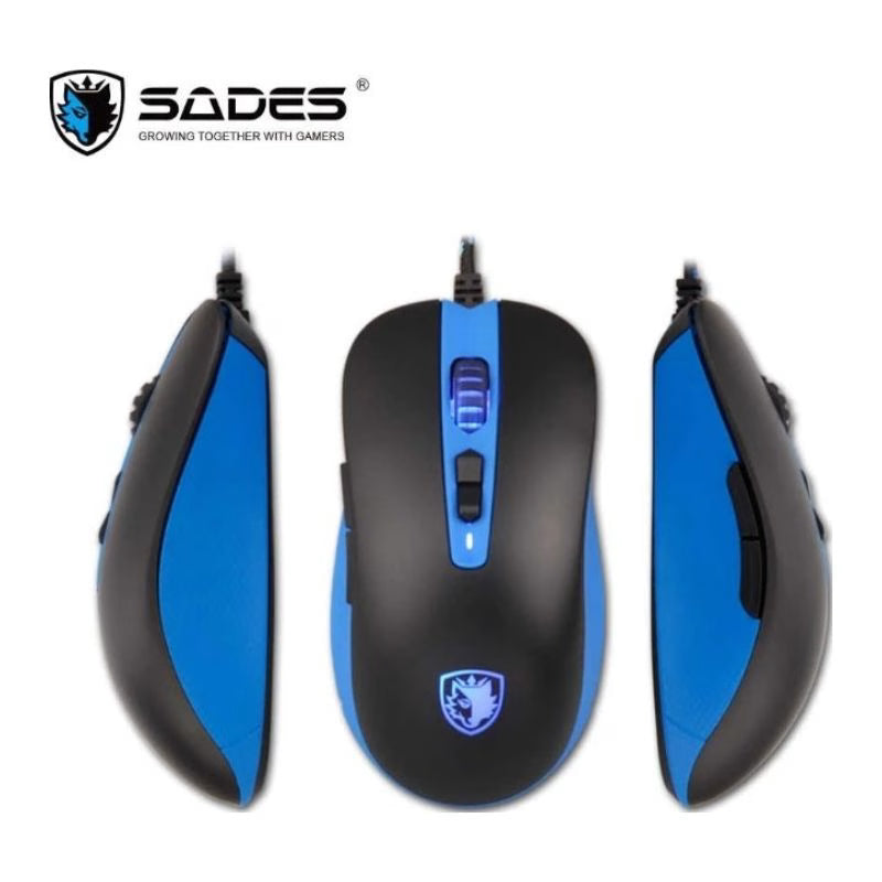 ماوس الألعاب السلكي RGB، ساديس ماسكت S15 - أزرق