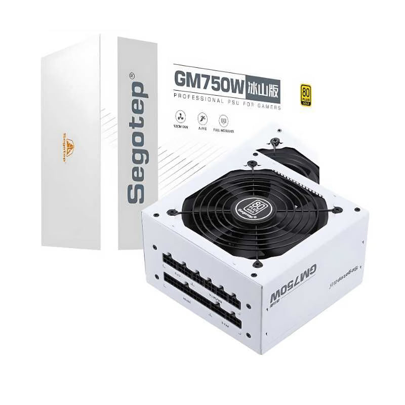 Segotep GM750W 750W 80+ Gold Full Modular 5.1 &amp; ATX 3.0 Power Supply White