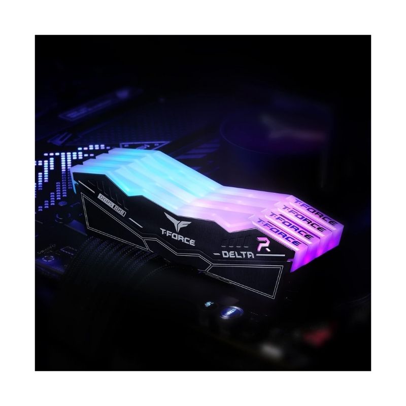 TEAMGROUP T-Force DELTA RGB 32GB (2x16GB) DDR5 5600MHz CL36 Desktop Memory – Black