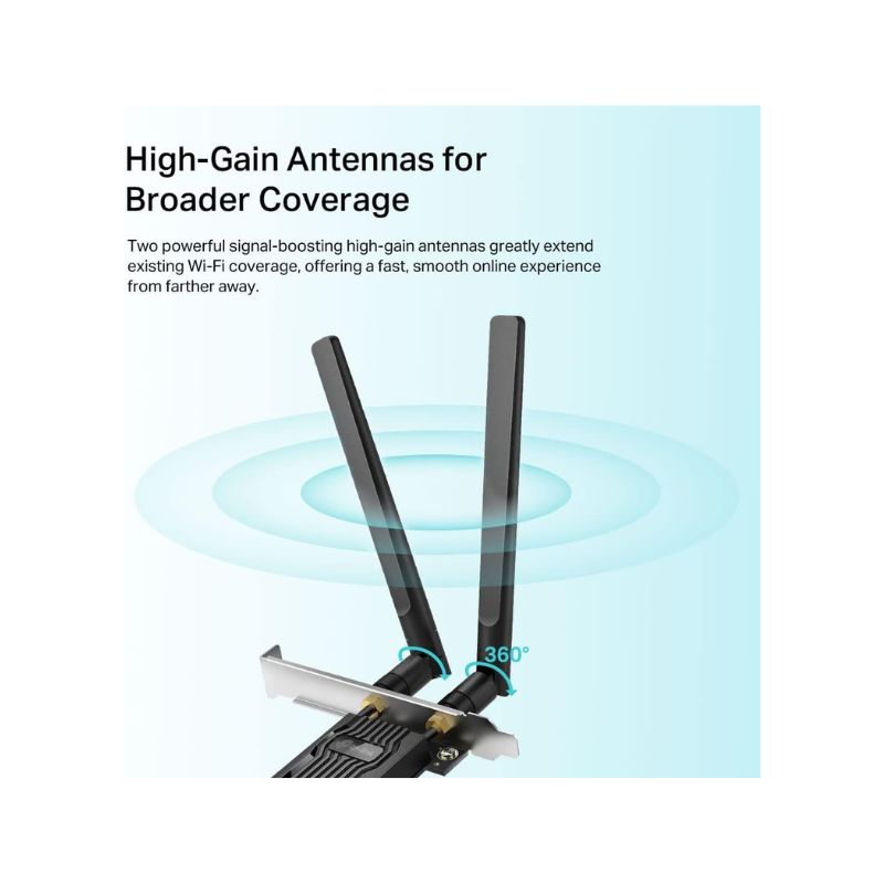 TP-Link Archer TX20E AX1800 Wi-Fi 6 Bluetooth 5.2 PCIe Adapter