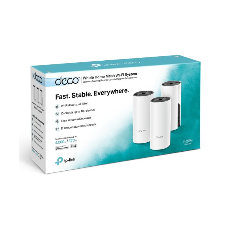 TP-Link Deco M4 AC1200 Whole Home Mesh Wi-Fi System (3-Pack)